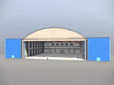 Airport Hangar1 UEEE Low-poly 3D model