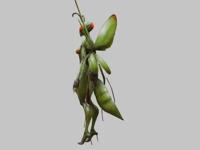 Big Insectoid Humanoid Mantis Low-poly 3D model