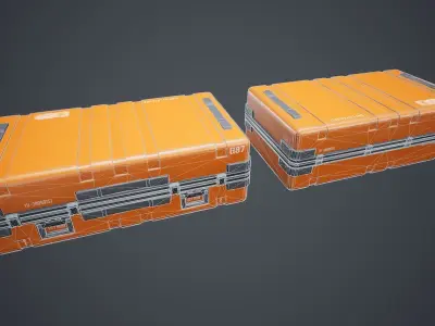 Animated Military Case 10 Low-poly 3D model