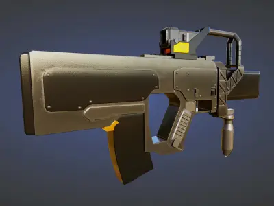 Rifle - Electric Stunt Rifle Low-poly 3D model