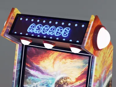 Game Arcade sc-fi Low-poly 3D model