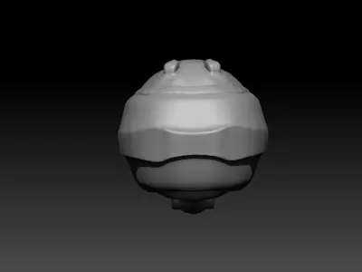 Macros Robotic Helmet  Low-poly 3D model
