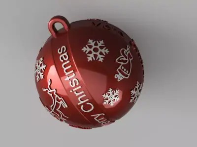 Christmas Bauble Ornament Free 3D print model