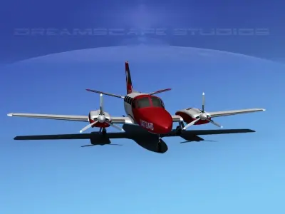 Cessna 404 Titan Coast Guard 3D model