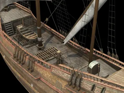 Galleon Ship Navy 3D model