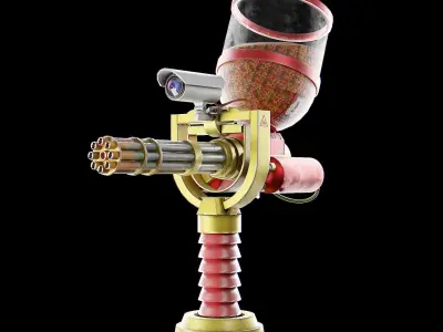 Gummy Bear Turret  Low-poly 3D model