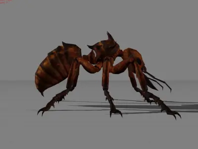 Fire Ant Animal Low-poly 3D model