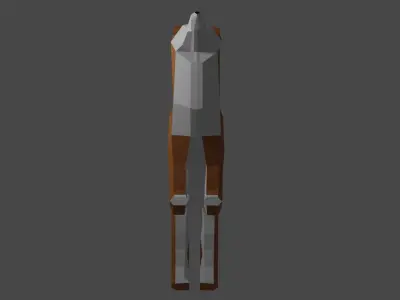 Dog Shiba Inu Low Poly Free low-poly 3D model