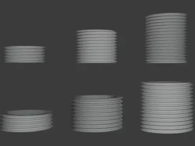 Universal Pipe Thread Set G1 and G34 for 3D Printing 3D print model
