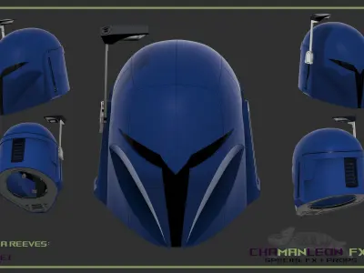 Koska Reeves The Mandalorian 3d printable cosplay helmet 3D print model