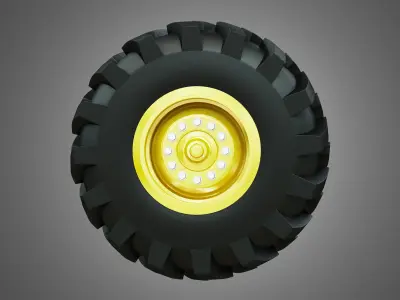 Tractor Tires and Rims - T06 3D model