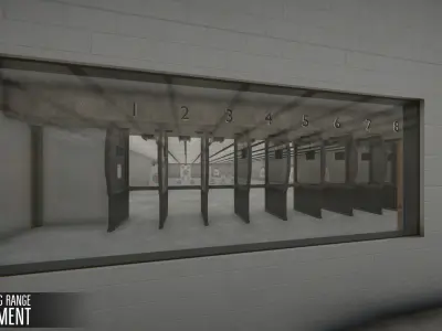 Shooting Range - basement 2 user reviews Low-poly 3D model
