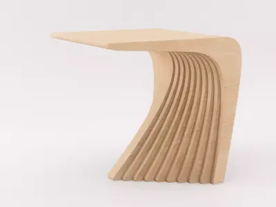 Woodbang Touchey parametric side table - bedside night oak wood Free 3D model