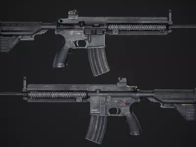 M416 Realistic Assault Rifle 3D model