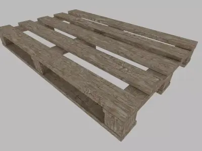 Pallet Low Poly 3D model adapted UE4 Unity Low-poly 3D model