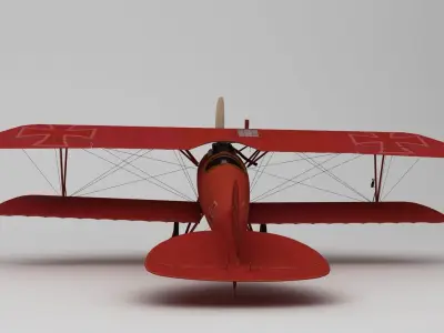 Albatros DVA Low-poly 3D model