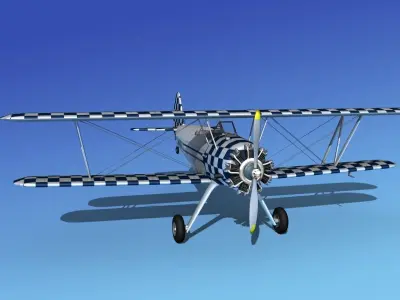 Stearman PT-17 Kaydet V18 3D model