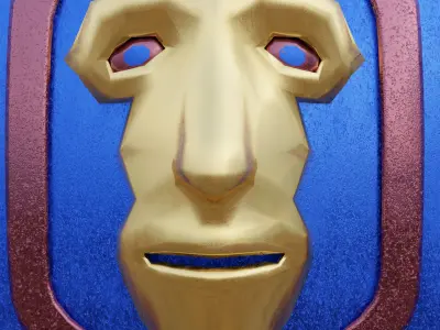 Art Shield Low-poly 3D model