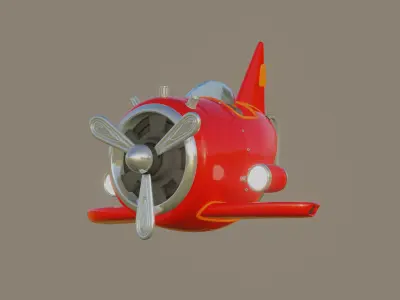 Stylized Aircraft Low-poly 3D model