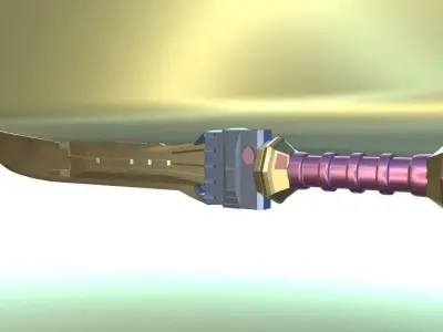 Sci-fi Neon Sword Free 3D model