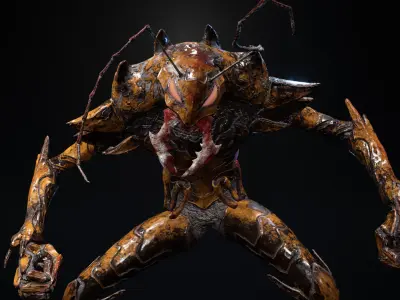 Bug 01 Low-poly 3D model