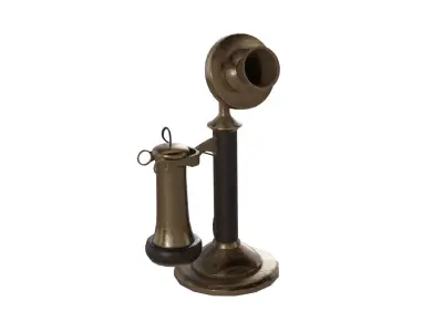 Antique Phone Low-poly 3D model