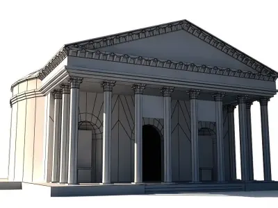 Ancient Rome Building Low-poly 3D model