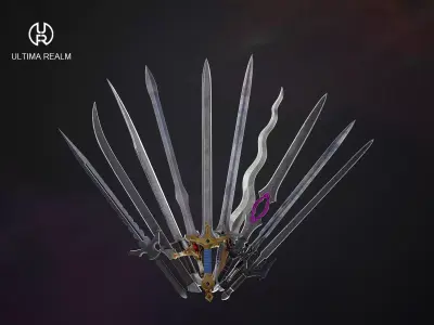 Blades Low-poly 3D model