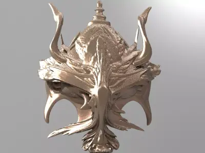 War God Baroque Mask 9  3D model