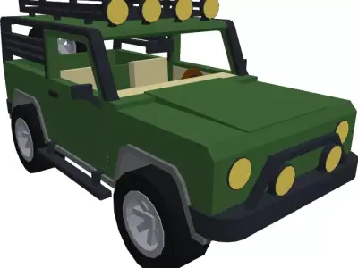 Low-Poly Jeep Low-poly 3D model