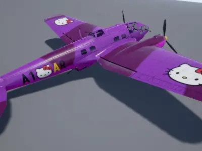 Heinkel 111 Low-poly 3D model