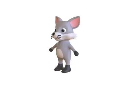 High-Quality 3D Cute Ratel for Games  Low-poly 3D model