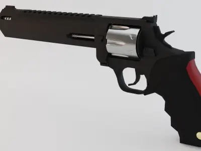 Taurus Raging Hunter Magnum Low-poly 3D model