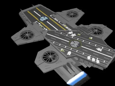 SHIELD Helicarrier Free 3D model