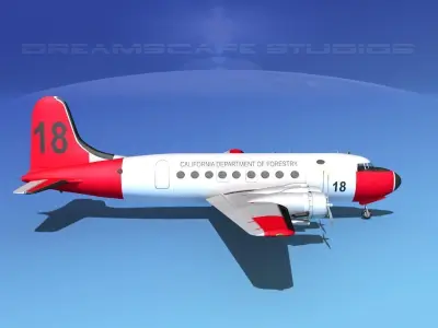 Douglas DC-4 CDF 3D model