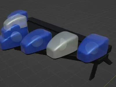 Federal Signal Vector Lightbar Low-poly 3D model