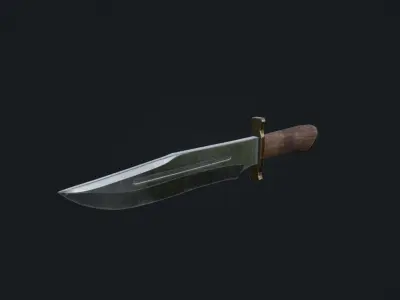 Bowie Knife Low-poly 3D model purchase