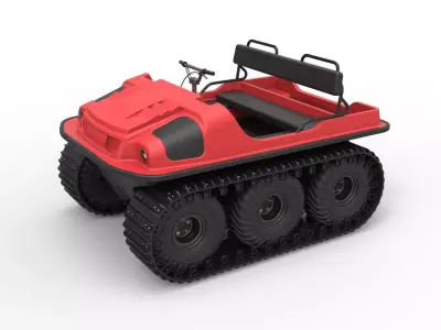 Argo 750 HD 6x6 with tracks 3D model
