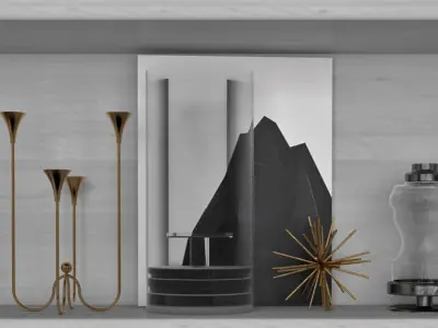 Decorative sets Shelves 2 3D model