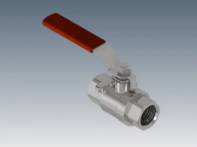 Ball valve 3D model