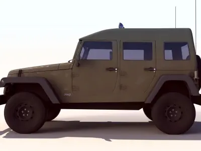 Wrangler Military Jeep -  Sufa 3 3D model