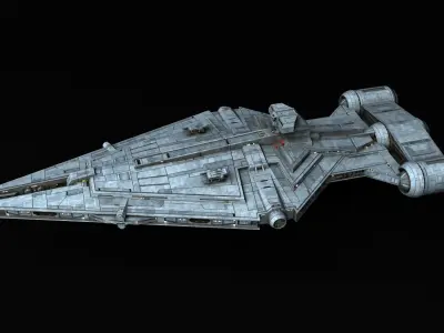 Arquitens-class Light Cruiser  - Star Wars Low-poly 3D model