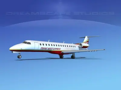 Embraer ERJ-140 Trans West Express 3D model