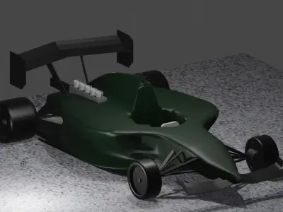 Formula Classic Car Free low-poly 3D model