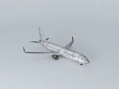 AirAtlanticOcean B737-800 with interior Free 3D model
