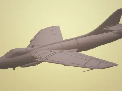 HAWKER HUNTER MK-58 1-72 SCALE HIGHLY DETAILED MODEL 3D print model