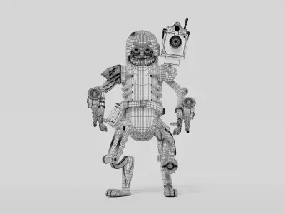 Cartoon Sci Fi Mutant Character Model 3D model