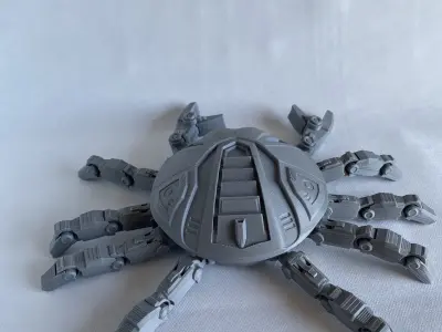mecha crab articulated  3D print model