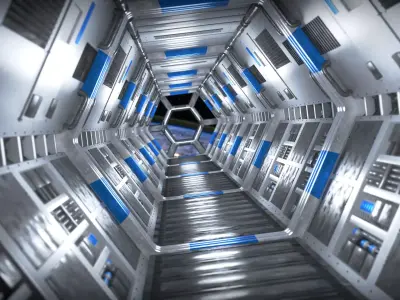 Space Station Corridor 3D model