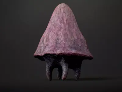 Mushroom Monster5 Low-poly 3D model